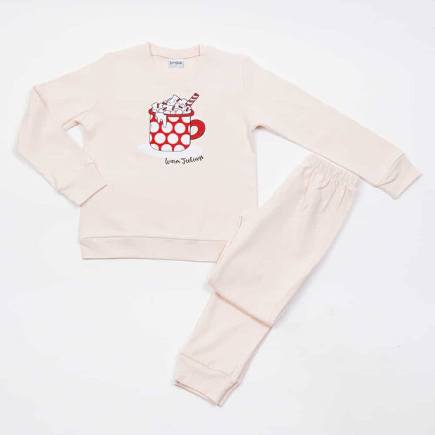 Trax Παιδική Πιτζάμα Χειμωνιάτικη Πούδρα