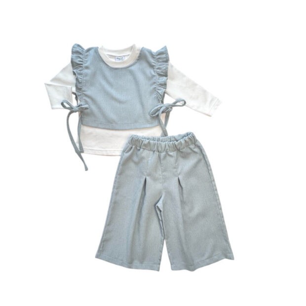 Sweet BabyΠαιδικό Σετ με Παντελόνι Χειμερινό 3τμχ Μέντα