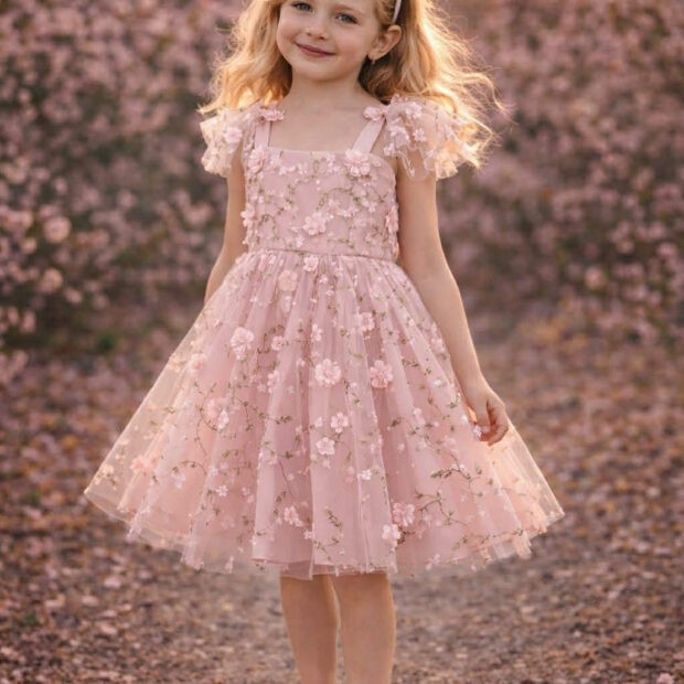 Sweet BabyΠαιδικό Φόρεμα Τούλινο ΡΟΖ