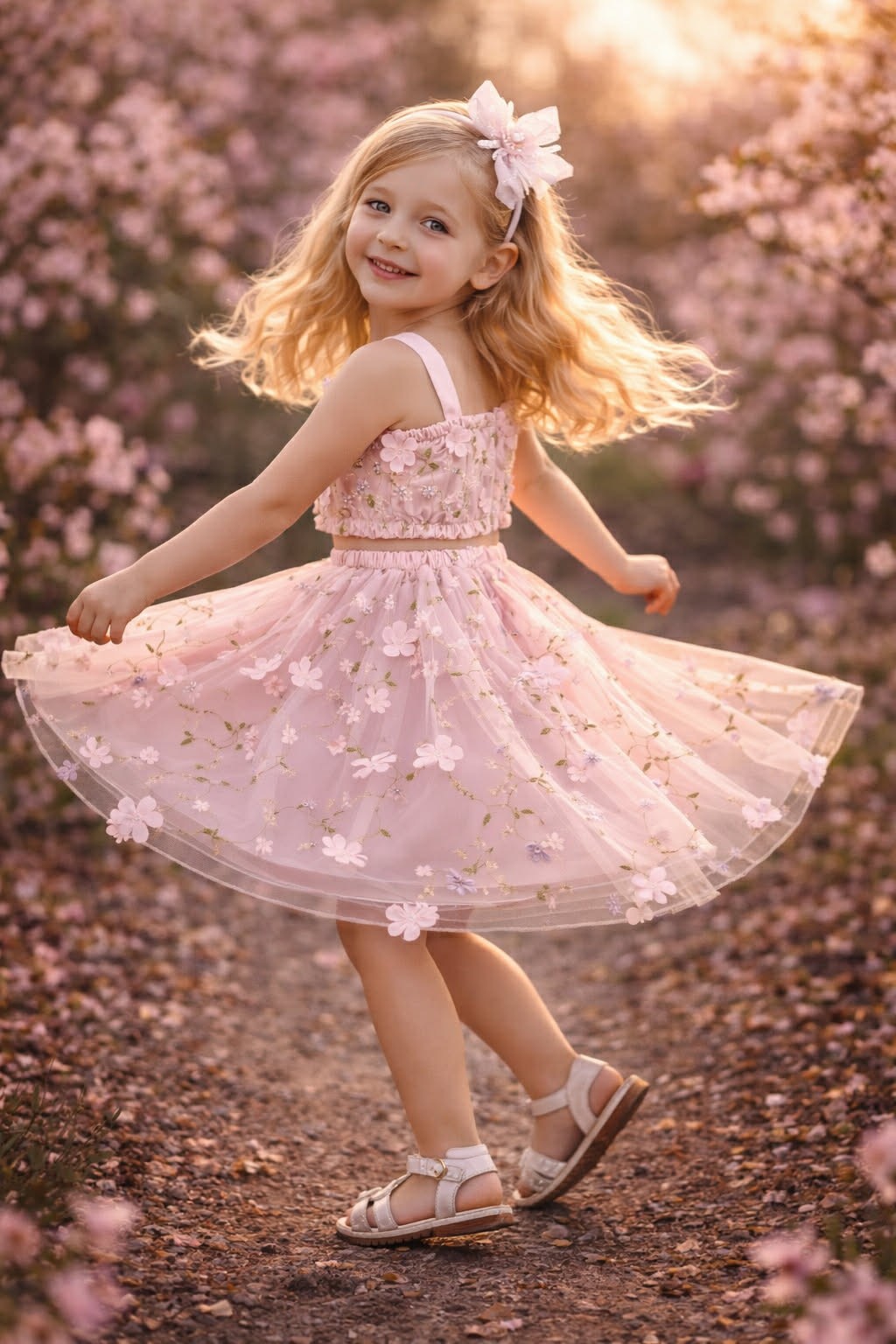 Sweet BabyΠαιδικό Σετ με Φούστα Καλοκαιρινό 2τμχ Ρόζ