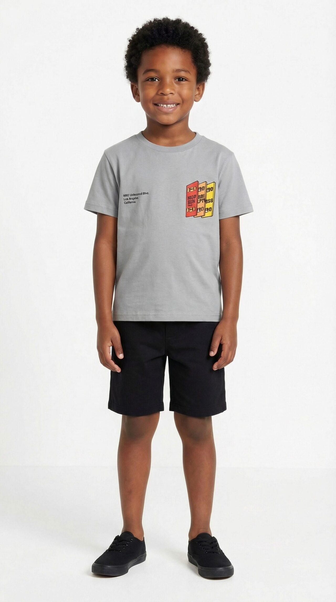 Trax Παιδικό Σετ με Σορτς Καλοκαιρινό 2τμχ Γκρι - Image 2